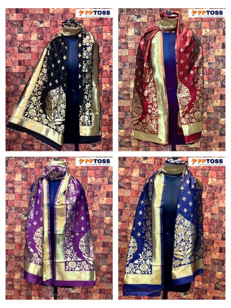 Pptoss Banarasi SIlk Dupatta 11 Printed Fancy Designer Latest Dupatta Collection